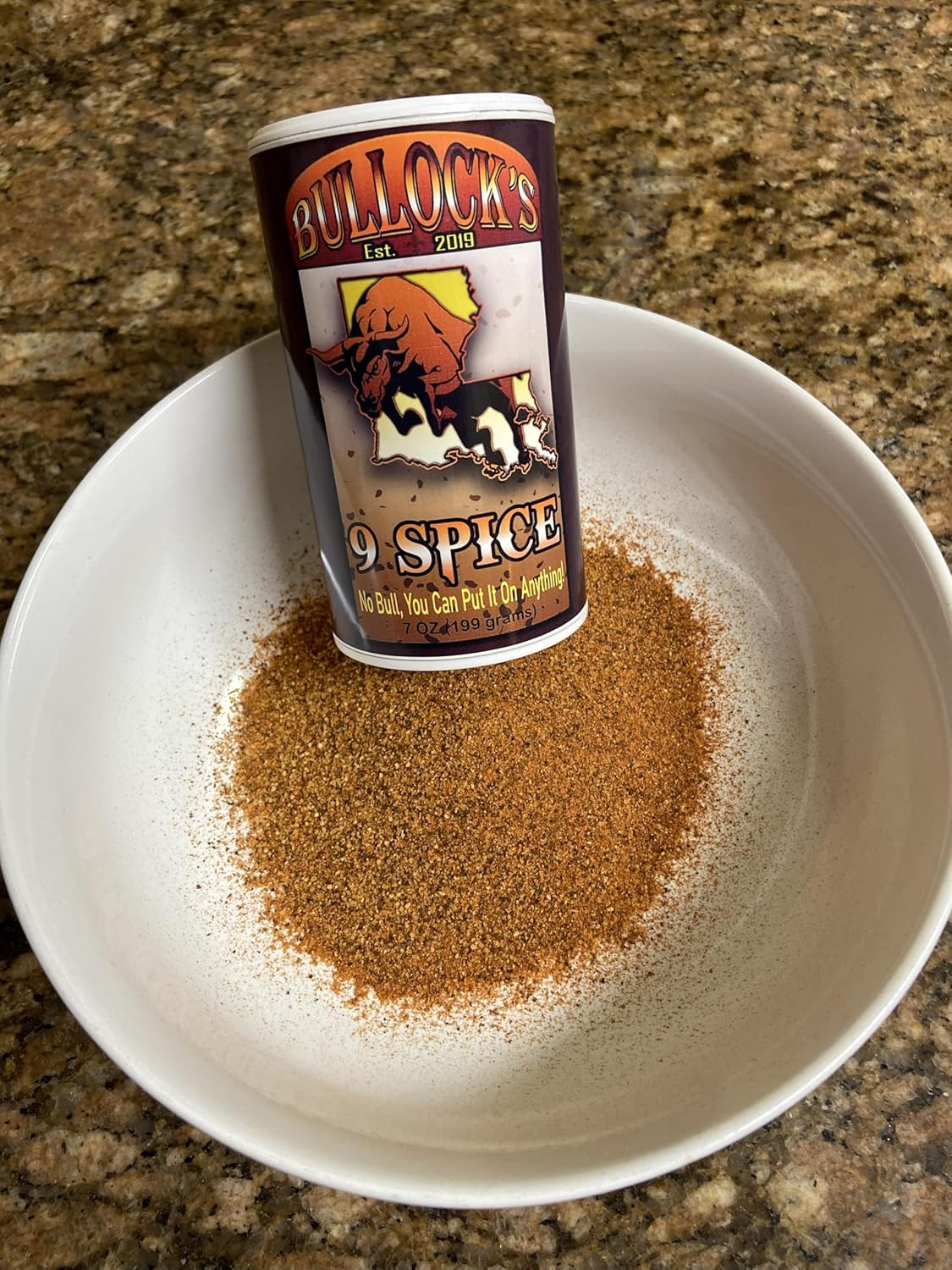 Bullock's 9 Spice Cajun Seasoning - Low Sodium All Purpose Spice Blend | Louisiana Made, No MSG. Natural Seasoning for Cooking & Grilling - Image 3
