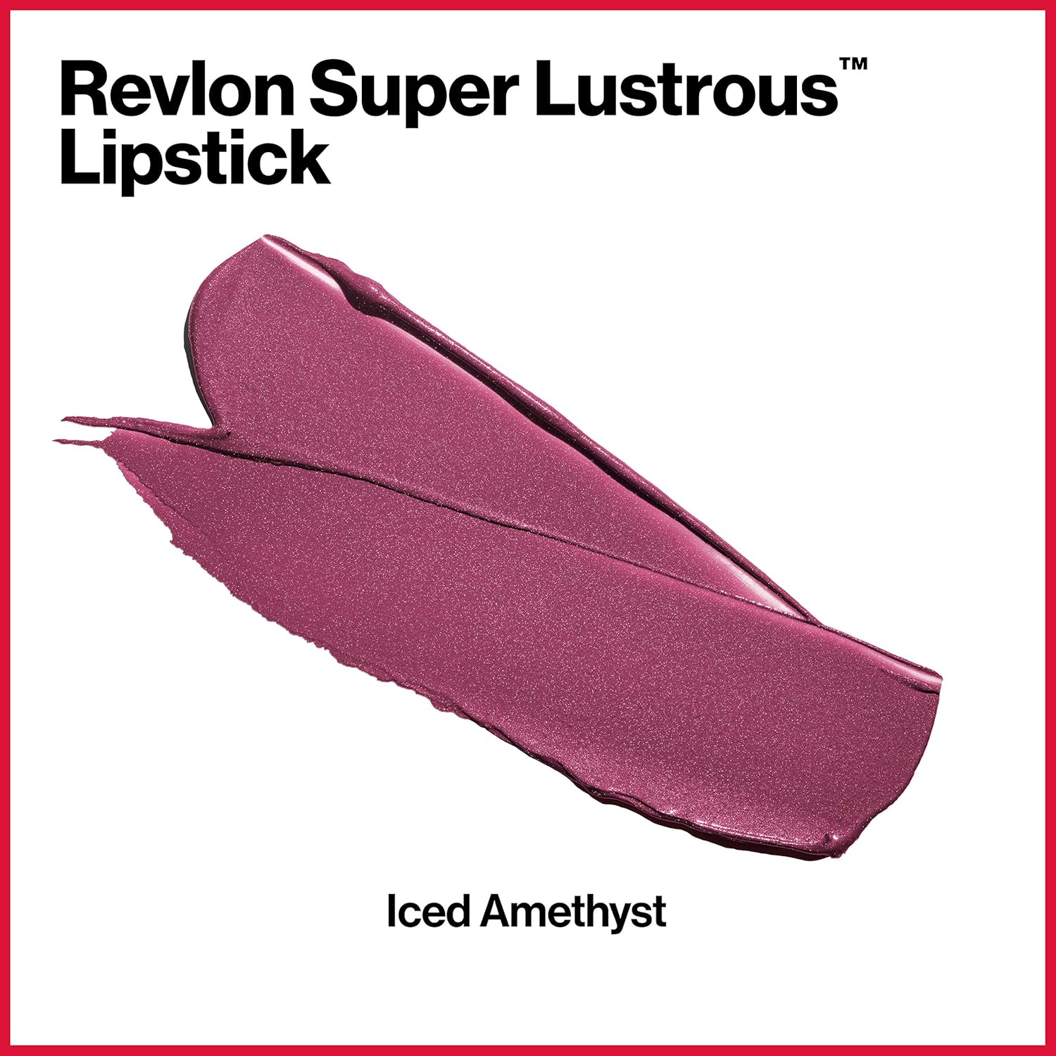 Revlon Super Lustrous Lipstick, High Impact Lipcolor with Moisturizing Creamy Formula, Infused with Vitamin E and Avocado Oil in Plum / Berry Pearl, Iced Amethyst (625)