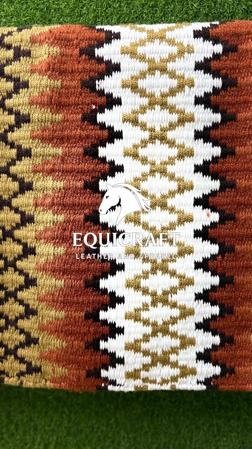 Handmade Western Show Saddle Blanket | Genuine New Zealand Wool Pad | Custom Equestrian Gear AM-251