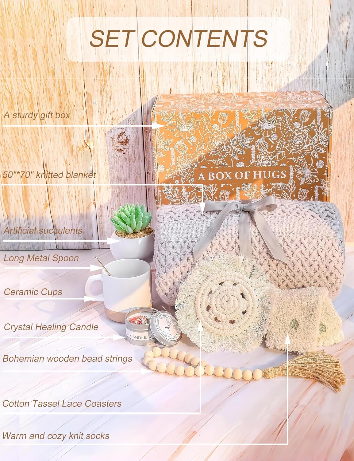 Blanket Baskets, Early Recovery Boxes for Women, Self Care Gift Bags, Unique Relaxation Gift Boxes, Aromatherapy Candle,Thank You Gifts.