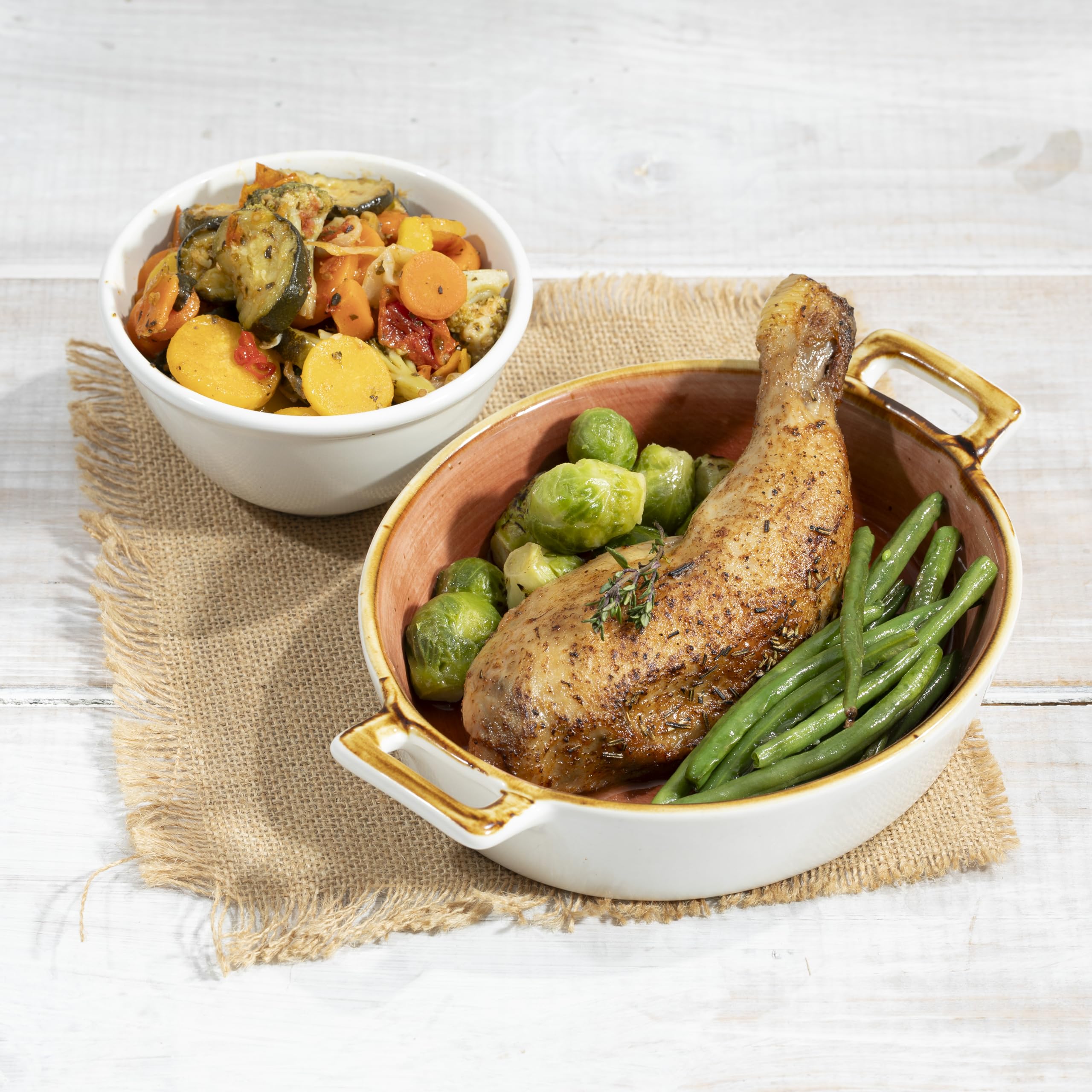 LANDPERLE Hähnchenschenkel 3x ca. 1KG | Cuisses De Poulet Au Four | Hähnchenkeulen Hühnerkeulen vakuum-gegart im eigenen Saft | vorgebacken | Hähnchenfleisch Küchenfertig | für BBQ Grillen (3)
