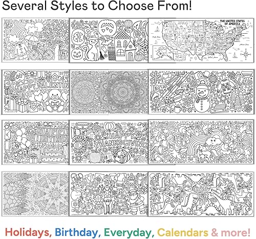 Vista 47 de Tiny Expressions Cartel gigante para colorear para niños, enrollado, sin arrugas, mantel para colorear para actividades infantiles, camión de Cartel