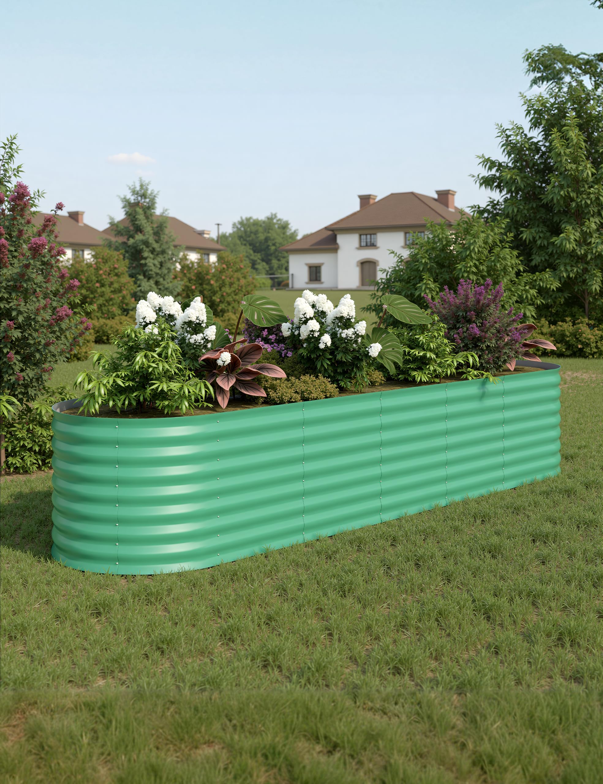 Huerto urbano para jardín y terraza Garvee cama de cultivo verde 240cm
