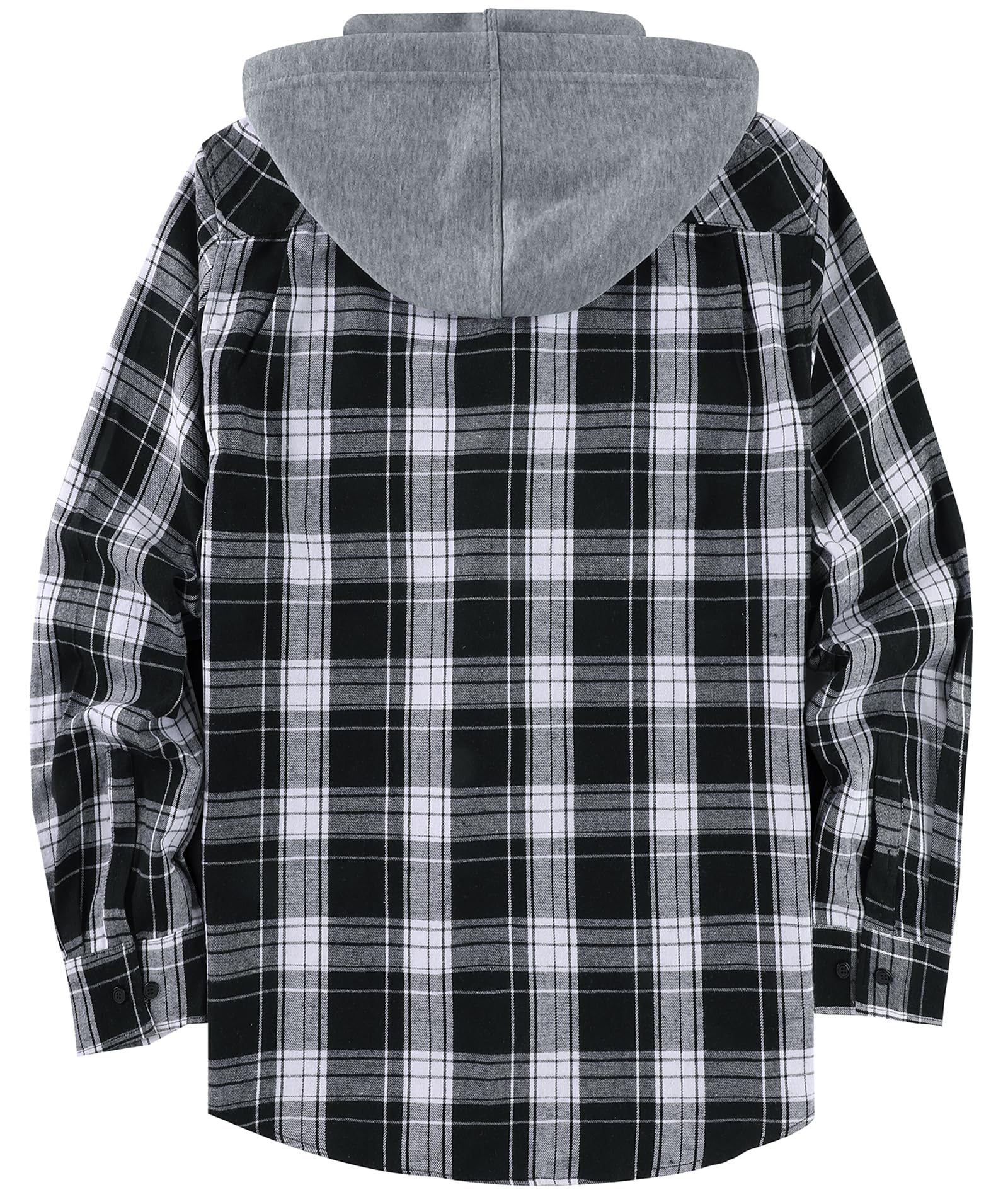 SwissWell Camicia Uomo Flanella Felpe Uomo Camicia a Quadri Manica Lunga Casual Camicia con Cappuccio M-3XL