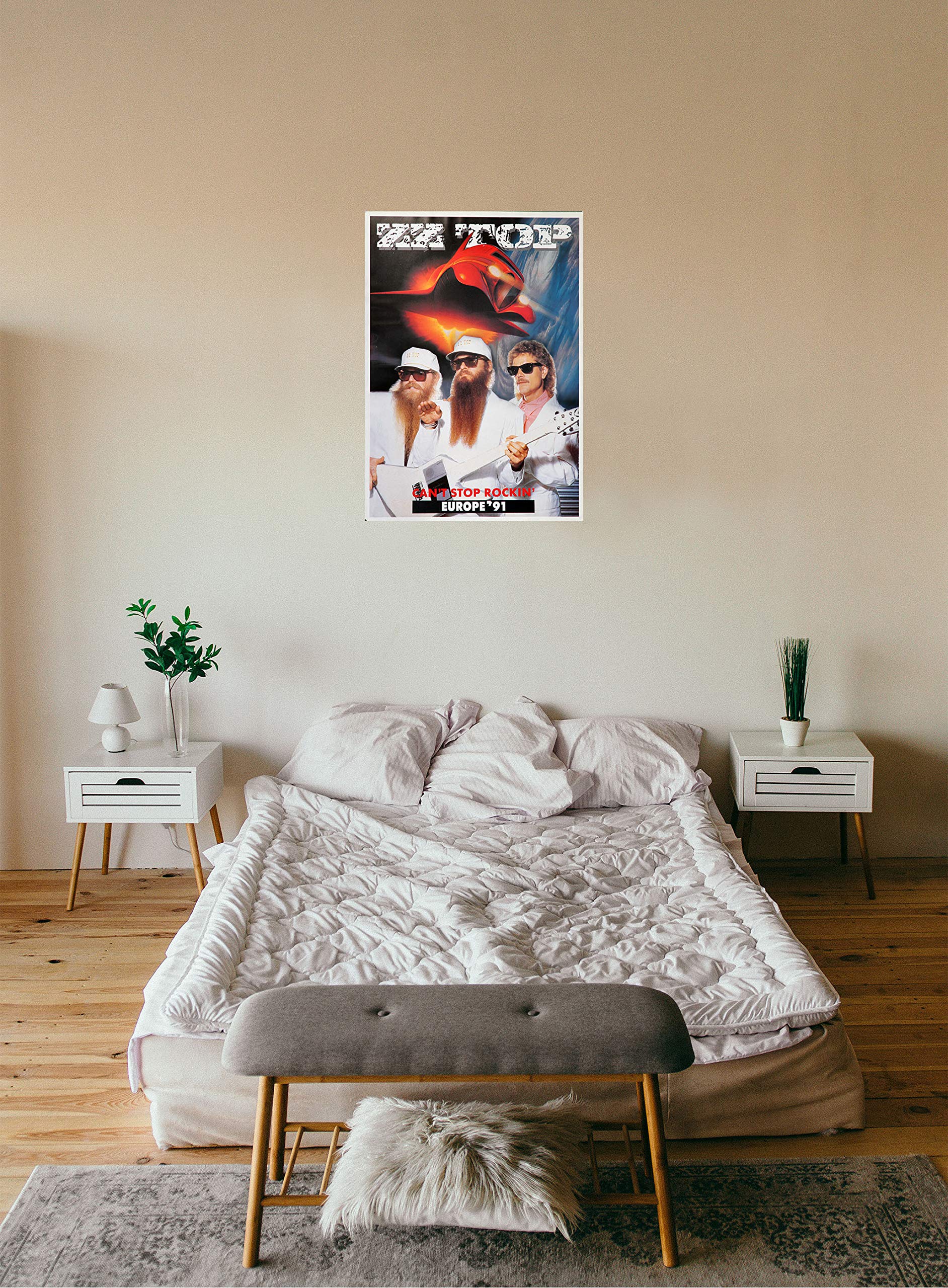 Premium Poster/Plakat | DIN A1 | Wanddeko | Live Konzert Veranstaltung » ZZ Top - Can`t Stop Rocking, 1991 «
