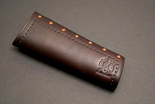 Miniatura 2 de Les Stroud - Protector de mango de hacha de cuero, collar (Wetterlings Bushman, marrón)