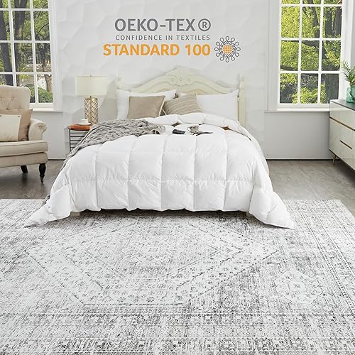 Miniatura 5 de Auemtyn Alfombra de área, lavable de 5 x 7 pies, con respaldo antideslizante, no desprende pelusa, alfombra de medallón vintage para dormitorio,