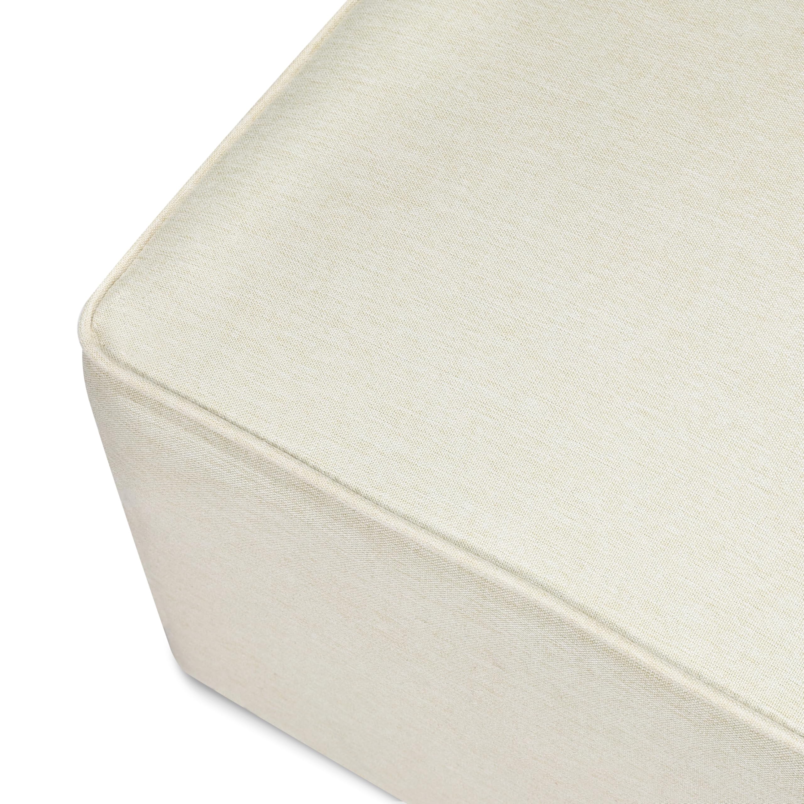 Davinci Universal Gliding Ottoman in Vanilla, GREENGUARD Gold & CertiPUR-US Cert — product photo