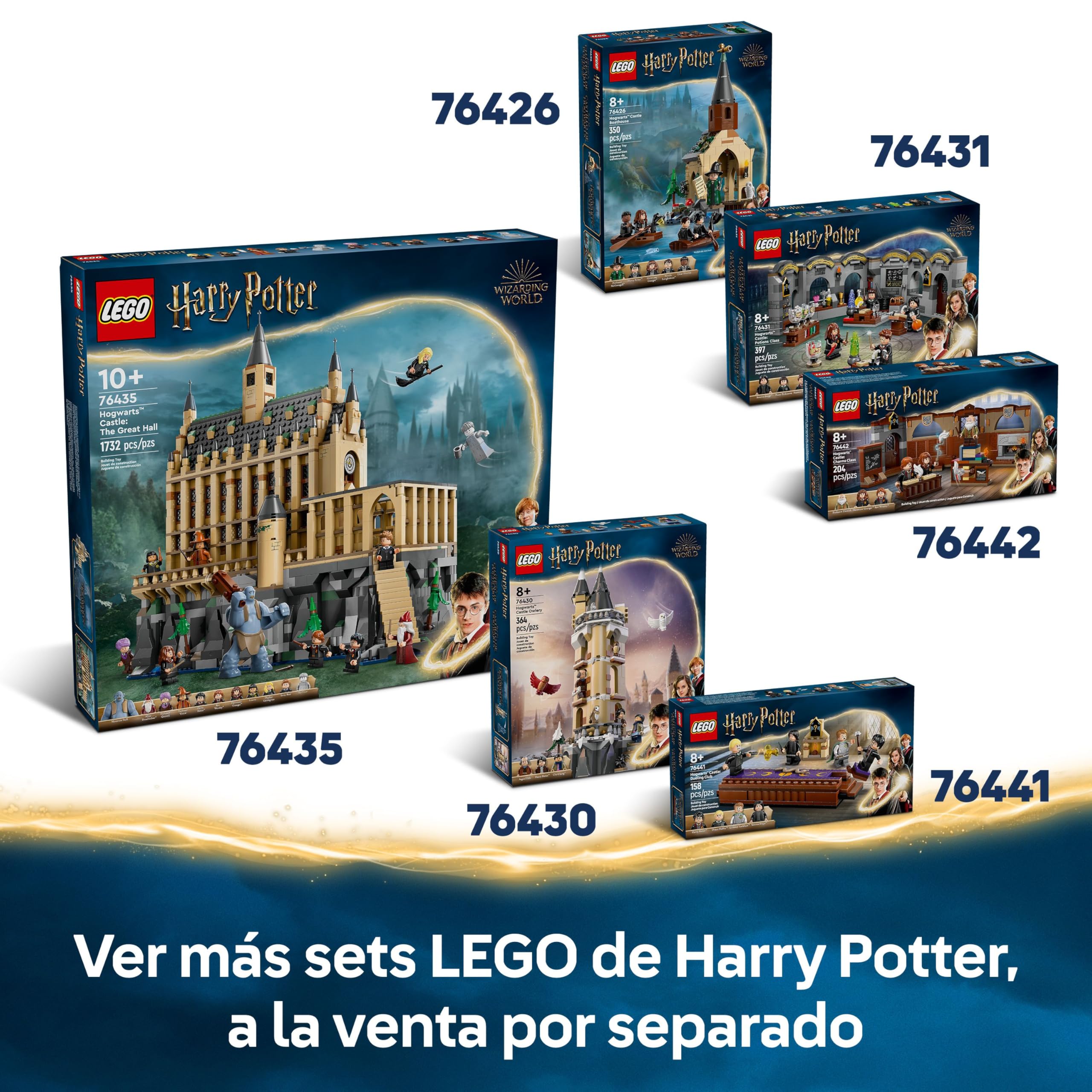 LEGO Harry Potter Castillo de Hogwarts: Clase de Vuelo y Quidditch con 6 Minifiguras Inc. Draco Malfoy y Profesora McGonagall para el Juego de rol, Juguete para Niños y Niñas de 9 Años o Más 76447