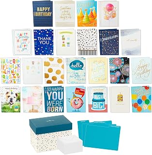 Hallmark 48 All-Occasion Greeting Cards Assortment with Envelopes & Polka Dot Organizer Box