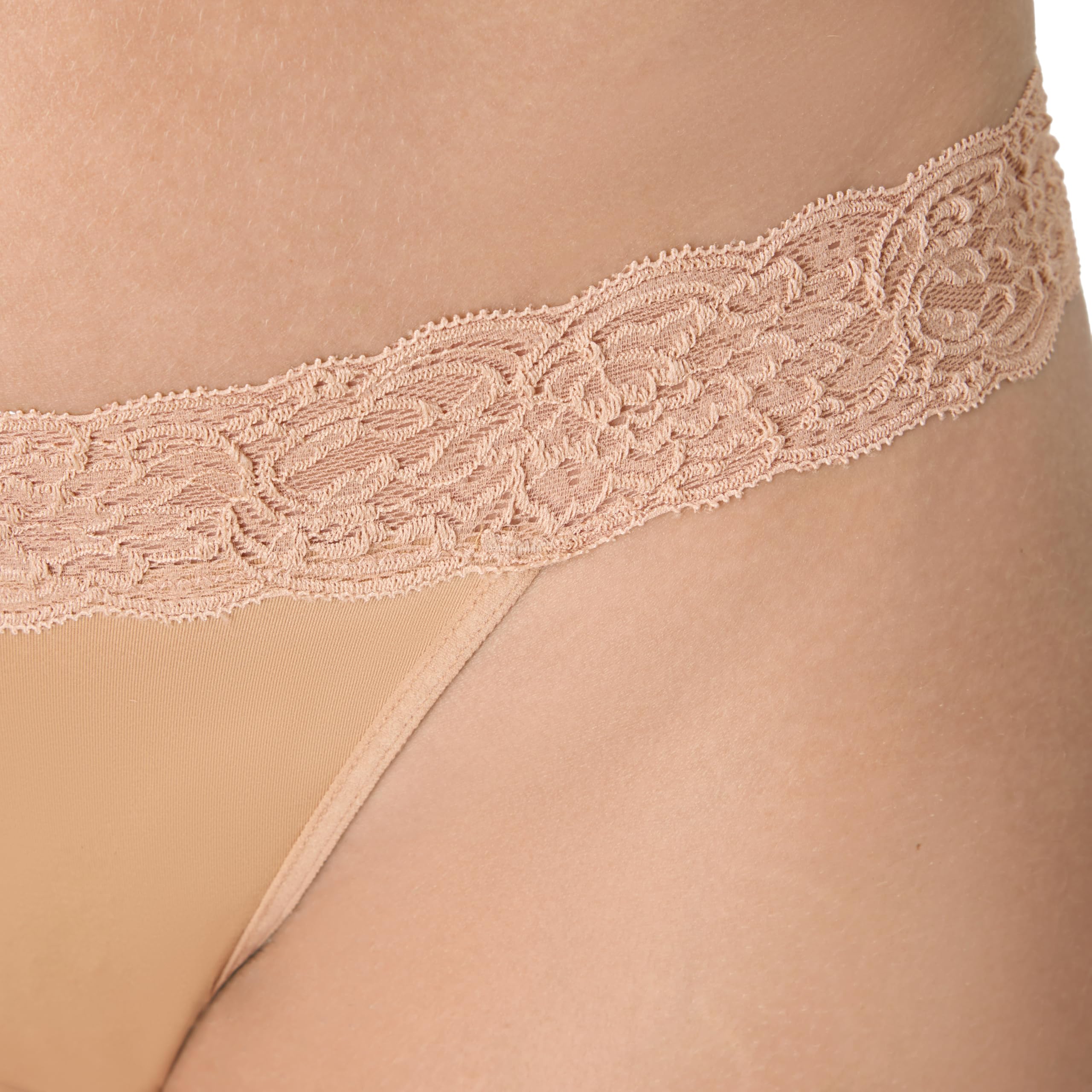 Maidenform Damen Unterwäsche Tangas 4er-Pack Weiche Tanga Höschen für Frauen Mid-Rise Panty, Mikrofaser-Spitze