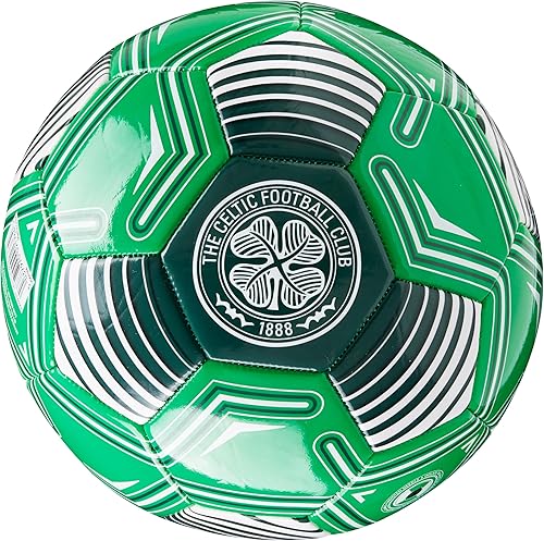 Celtic F.C. Balón de fútbol para adultos, adolescentes y niños, entrenamiento, talla 3, 4 o 5, mercancía celta (logotipo verde, talla 3)