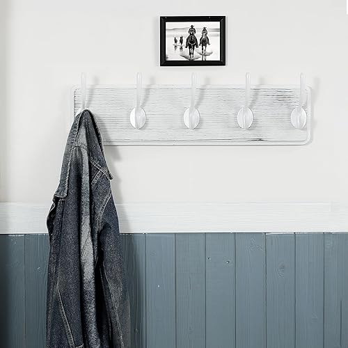 Miniatura 33 de WEBI Perchero para montar en la pared, gancho para colgar abrigos en la pared, 16" de agujero a agujero, ganchos para colgar en la pared, perchero,