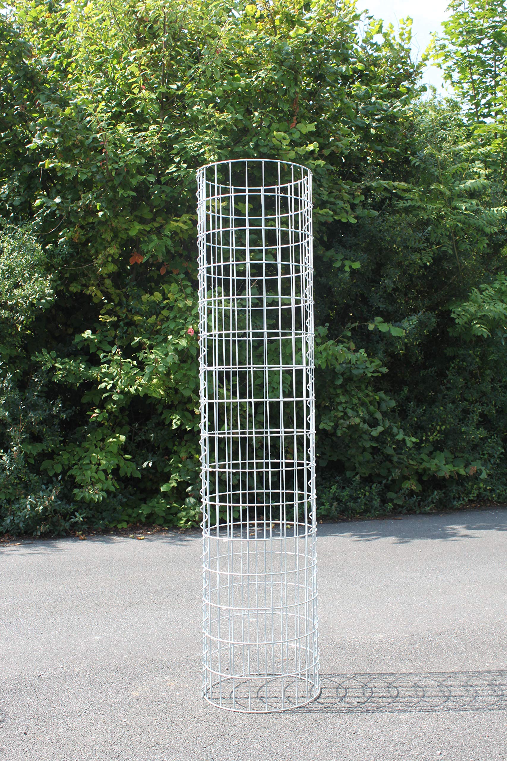 Estexo Gabione Gabionensäule Säule Rundsäule Steingabione Steinkorb Drahtkorb Baumschutzgitter Wildschutz Ø 35 cm (140 cm)