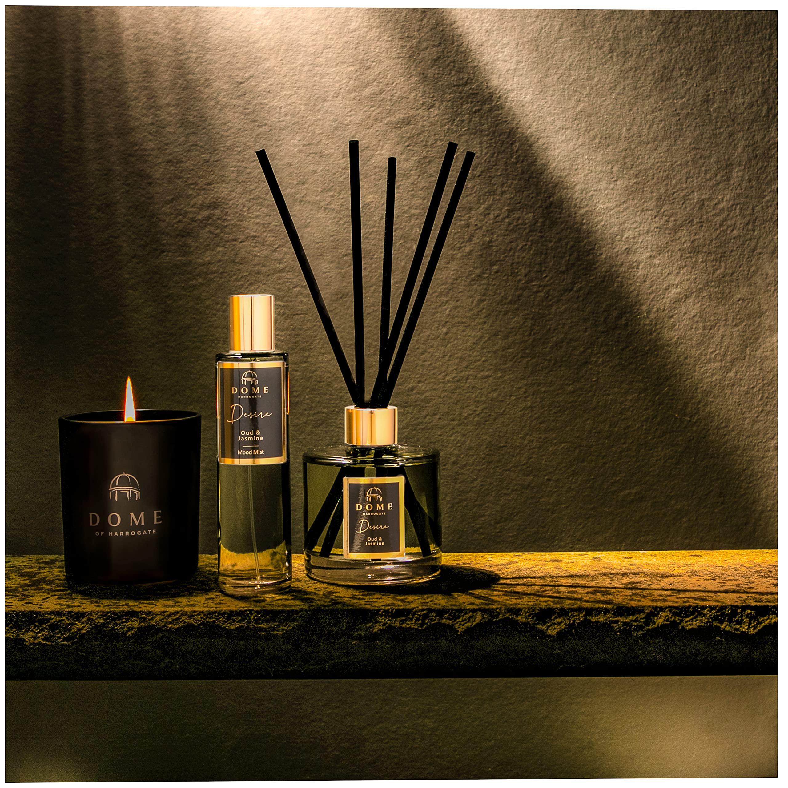 Dome of Harrogate DESIRE Oud & Jasmine - Difusor de varillas (200 ml)