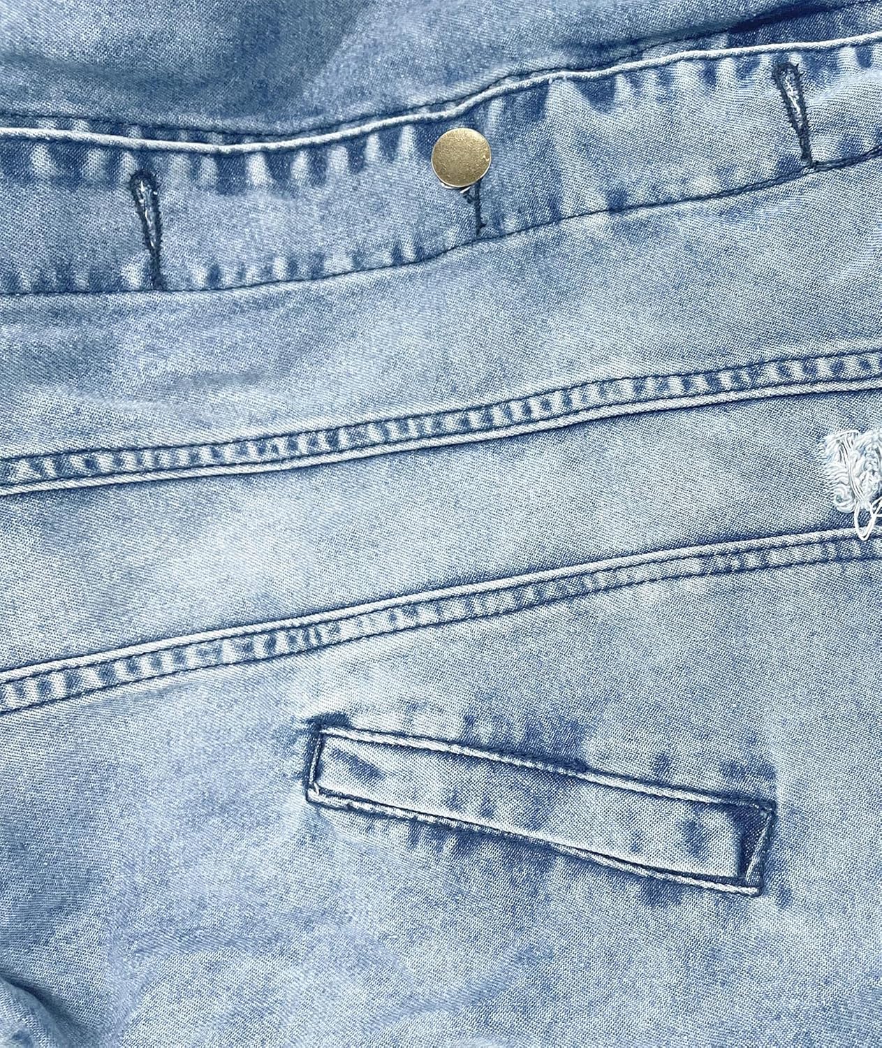 SOMTHRON Women's Distressed Denim Jeans Outfits Coat Spring Fall Ripped Jeans Outerwear Denim Jacket - Image 5