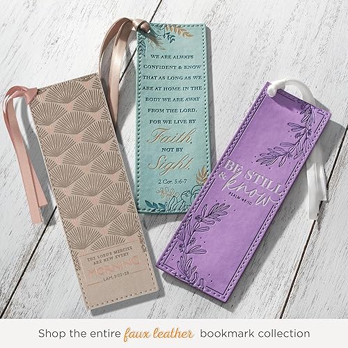 Miniatura 211 de Christian Art Gifts - Separador de piel sintética con cinta de satén y verso bíblico inspirador para mujeres y hombres, Marrón - Proverbios 31 Mujer