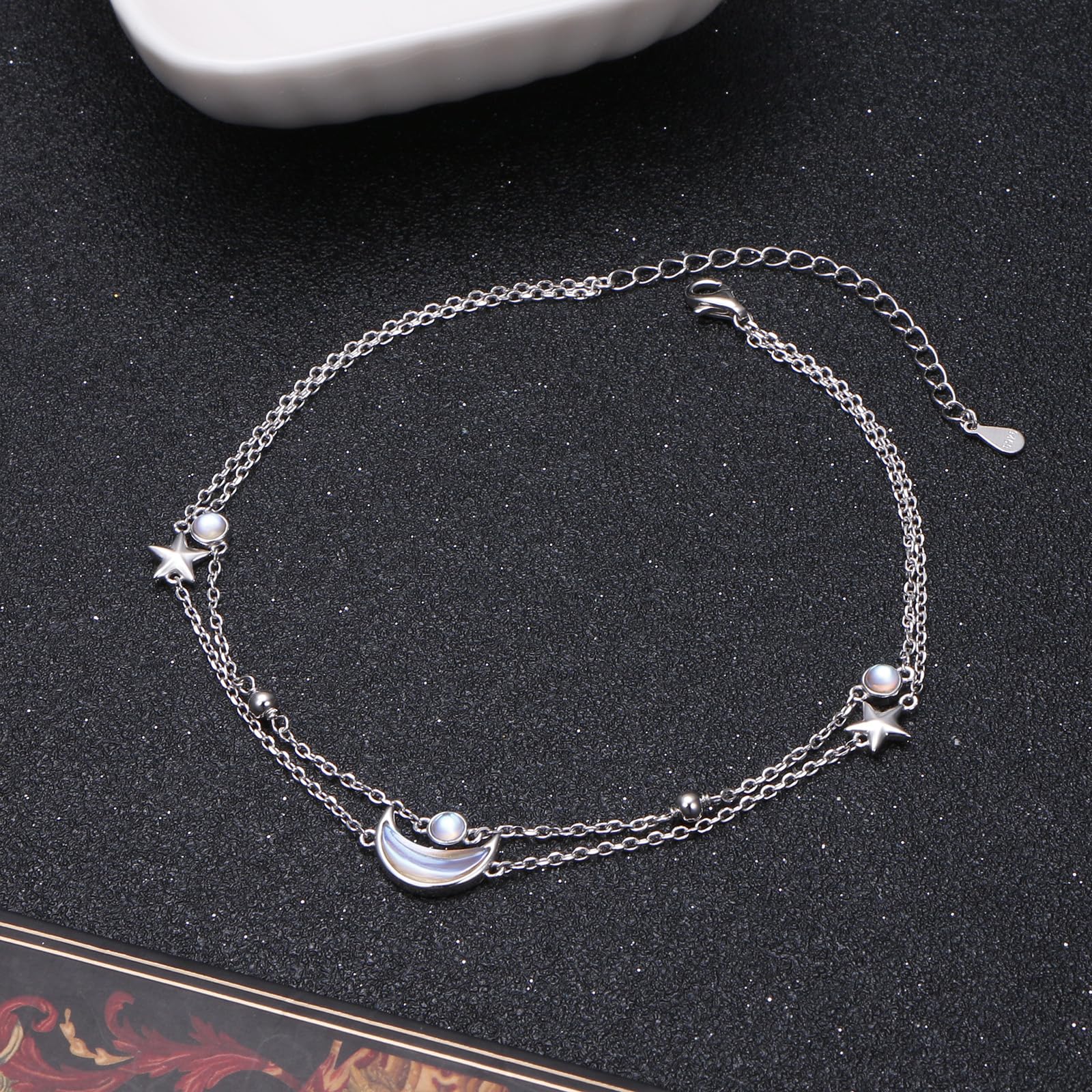 Tobilleras para mujer, delicadas mariposas, infinito, mal de ojo, tortuga marina, pulseras de tobillo en capas, impermeables, ajustables, con cuentas, para verano, playa, joyería de regalo, 9