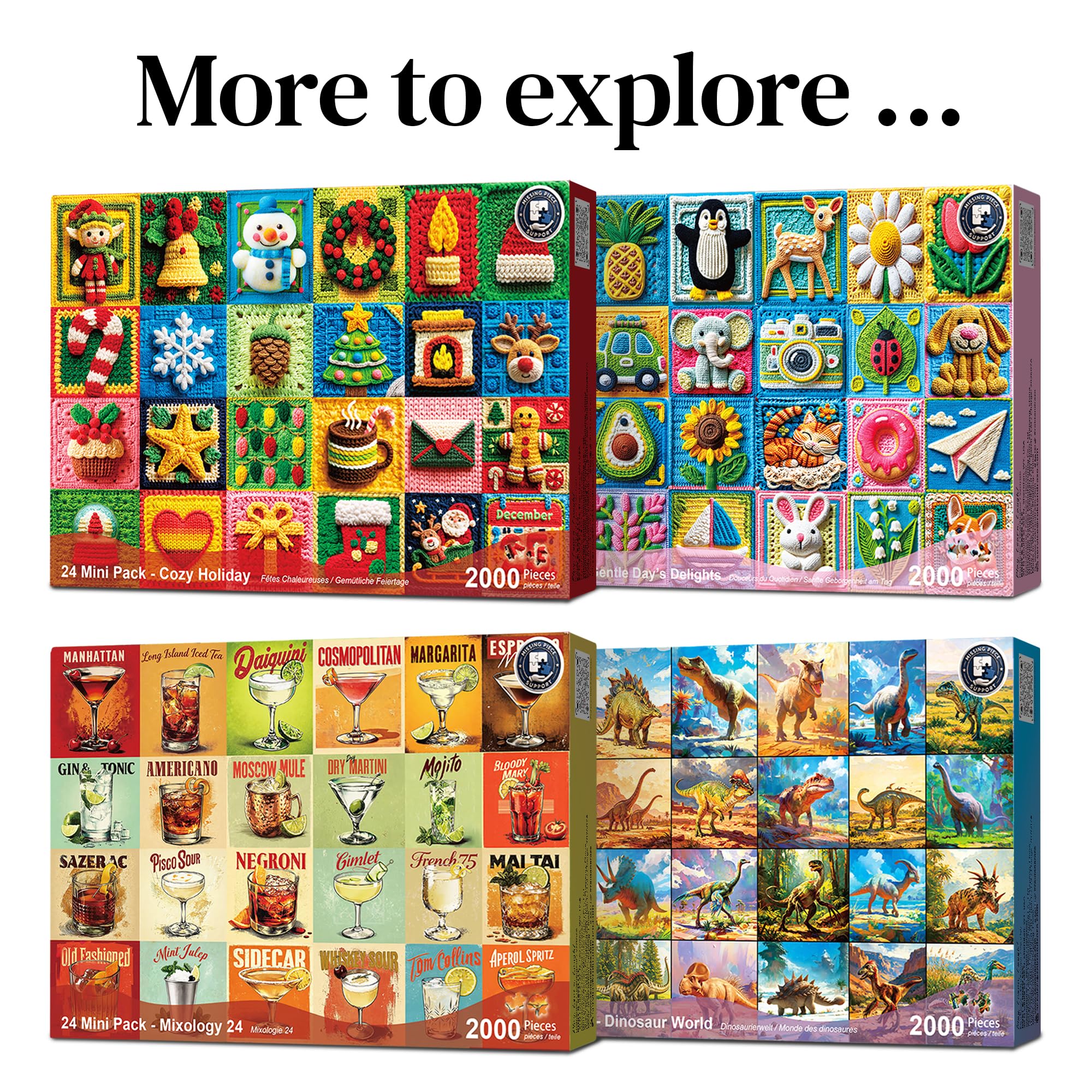 Gentle Day's Delights 2000-elementowe puzzle dla dorosłych, 24 minipak