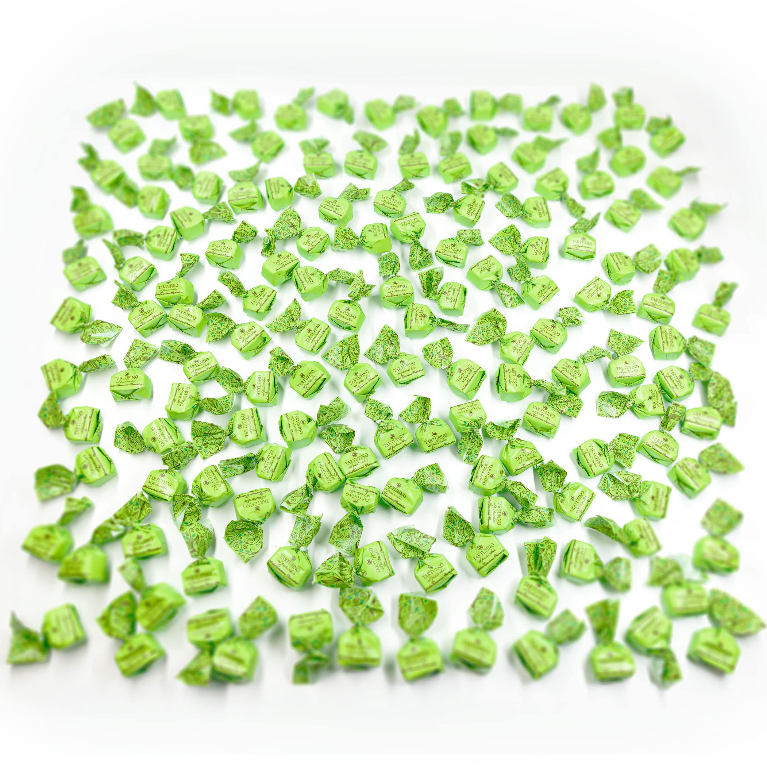 GUSTONE. Tartufino dolce al pistacchio (Pistazie) 140 Stück 1kg | traditionelle Rezeptur ohne künstliche Zusätze, 32% Kakao, glutenfrei, Trüffel-Praline, Schokoladentrüffel