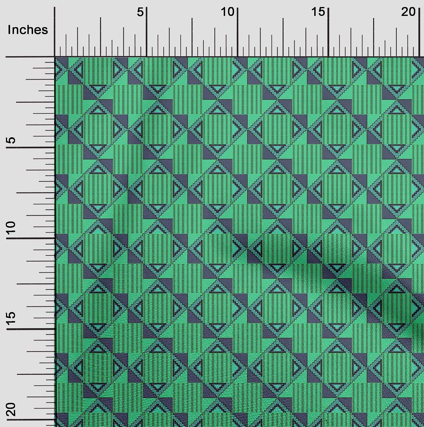 oneOone Viscose Chiffon Green Fabric Tribal Quilting Supplies Print Sewing Fabric by The Yard 42 Inch Wide