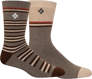 Essential Marl Stripe Socks 2 Pair, Brown, One Size