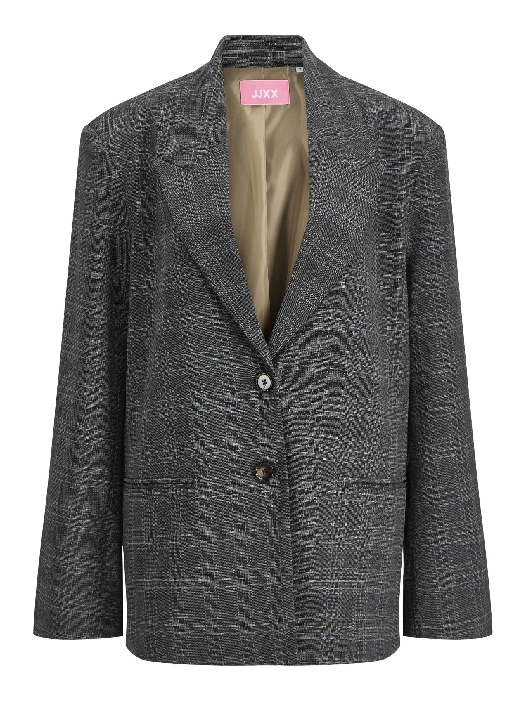 Jack & Jones Women's Jxellis Boyfriend Blazer TLR, Dark Grey Blend, XS