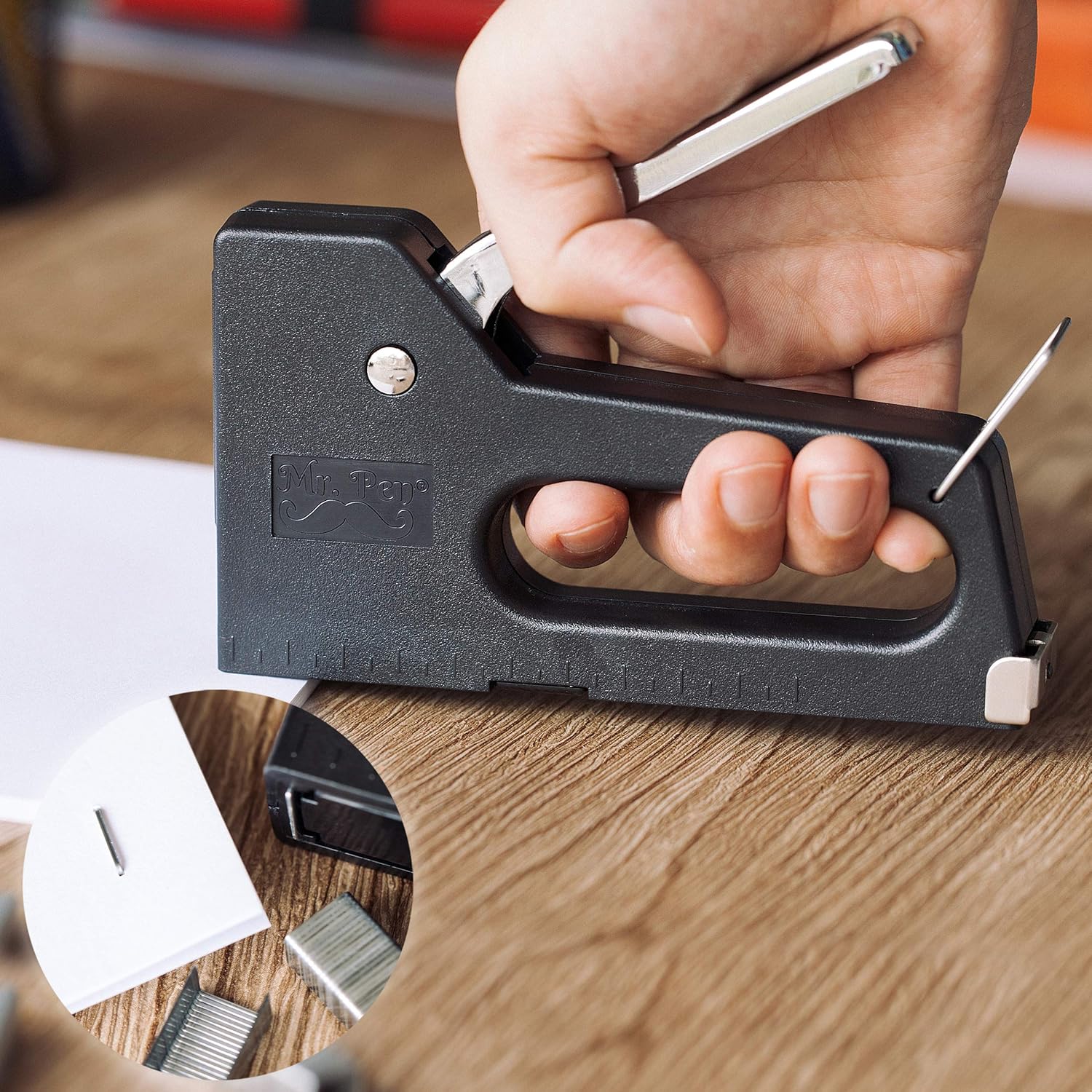 Mr. Pen- Staple Gun, Light Duty Staple Gun with 2000 Staples, 5/16 inch, Stapler Gun, Fabric Stapler, Wall Stapler, Wood Stapler, Staple Gun for Wood, Staple Gun Staples, Staple Gun for Crafts, Cloth : Office Products