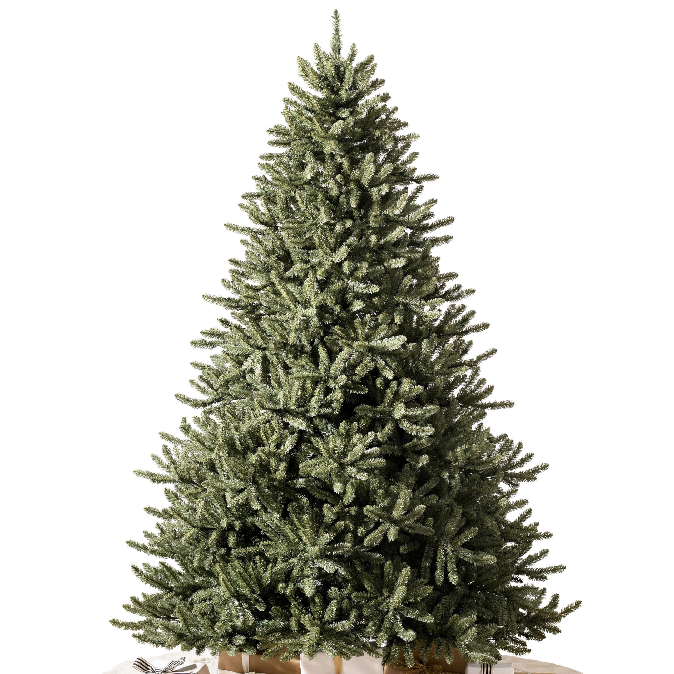 Balsam Hill 7.5 ft Unlit Classic Blue Spruce - Artificial Christmas Tree with 2,960+ Tips, Premium Stand, Storage Bag & Easy Assembly for Indoor Holiday Decorating