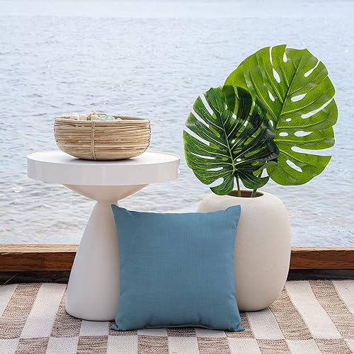 Vista 79 de Arden Selections Cojín decorativo para exteriores, paquete de 2, 16 x 16 pulgadas, aguamarina Leala Aqua Leala