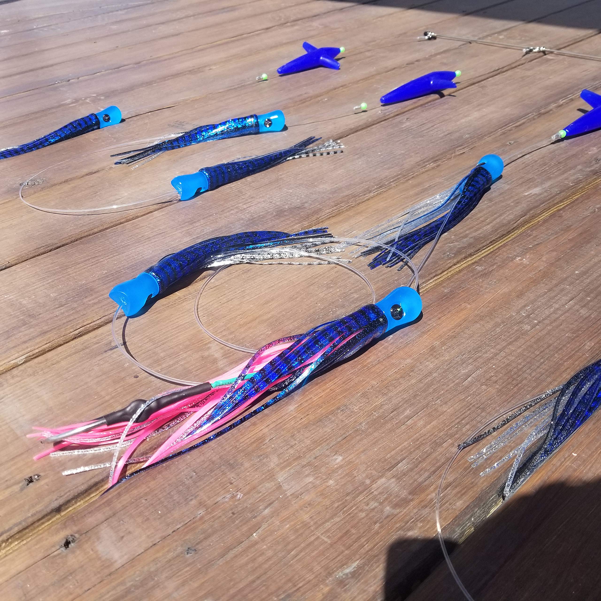 Lobo Lures Skipjack Hybrid UV 20,3 cm blau & rosa Makrelenköder Splash Bar Bigeye Thunfisch Angeln Streustange Made in USA