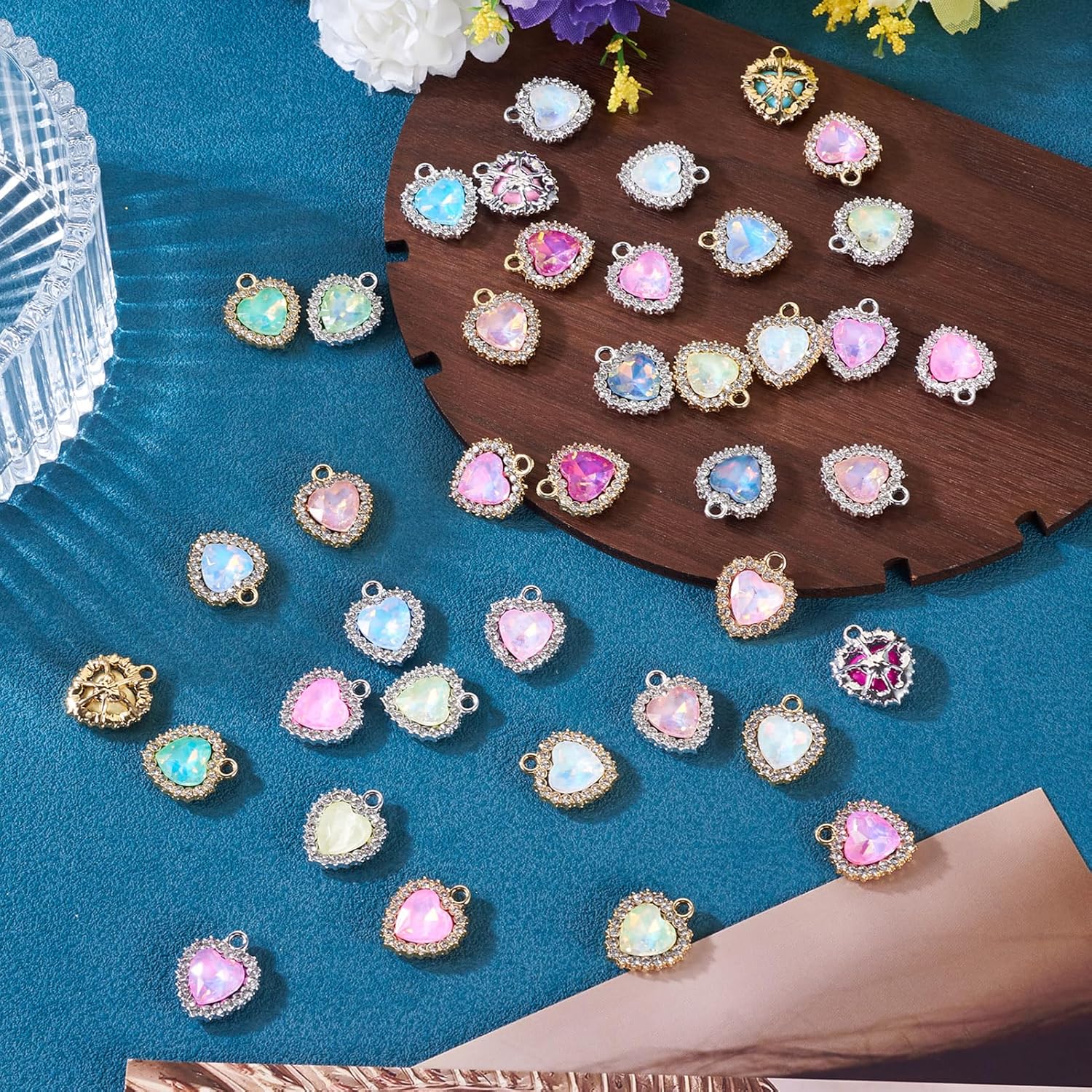 Bling Crystal Rhinestone Charm Pendants Assorted Faceted Glass Charms Colorful Crystal Birthstone Charms for Women Bracelet Earring Necklace Jewelry Making - Image 6