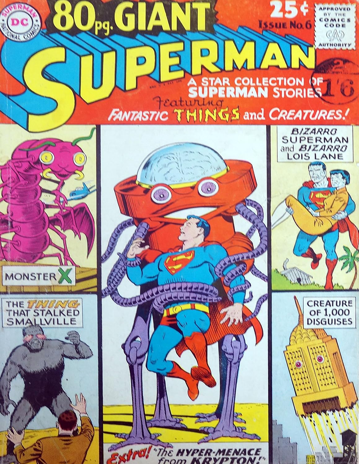 Vintage DC Comics Superman - 80pg Giant Comic Issue No. 6 January 1965 ...