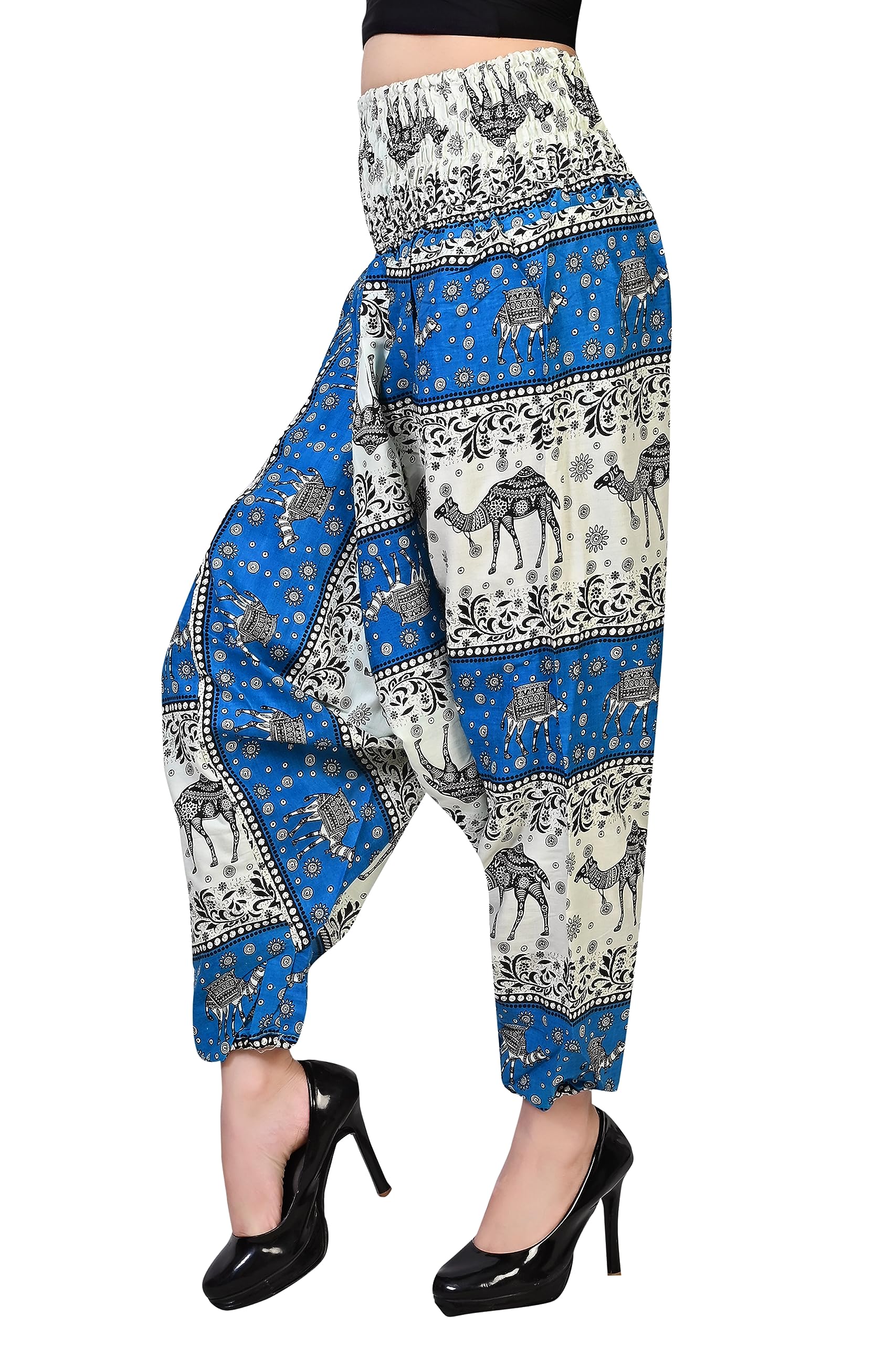 Women's Printed Rayon Harem Pant/Afghani Pant/Palazzo/Pyjama/Jump Suit/Patiyala Salwar (LDS11154) Multicolour-image-41