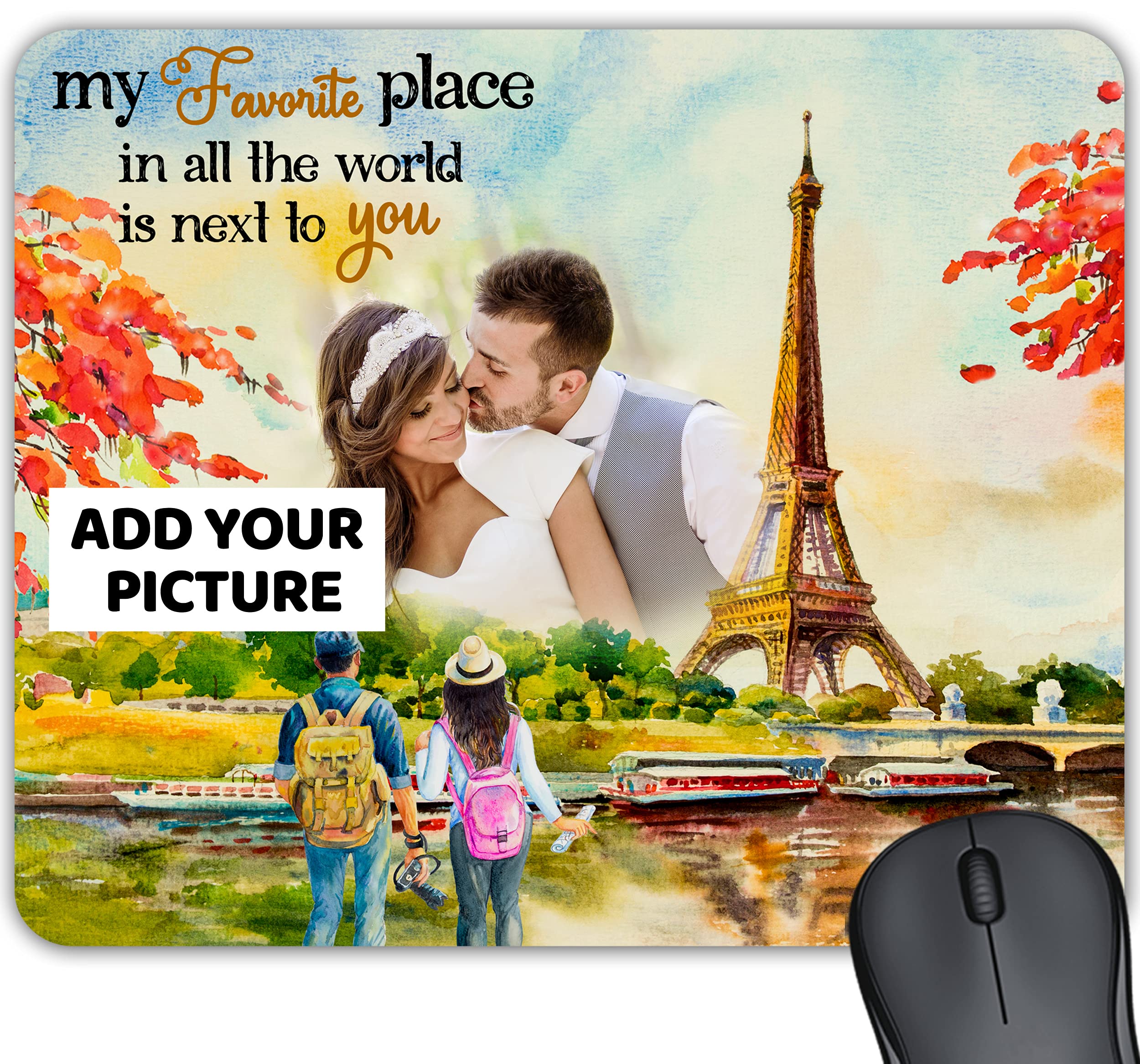 Cus2mize Personalized Mouse Pad with Picture Photo Text, Customized Mousepad, Gaming Mousepad, Personalised Mouse pad, personalized mouse mat, gaming mouse mat, Collage Mouse pad, 0792679604930