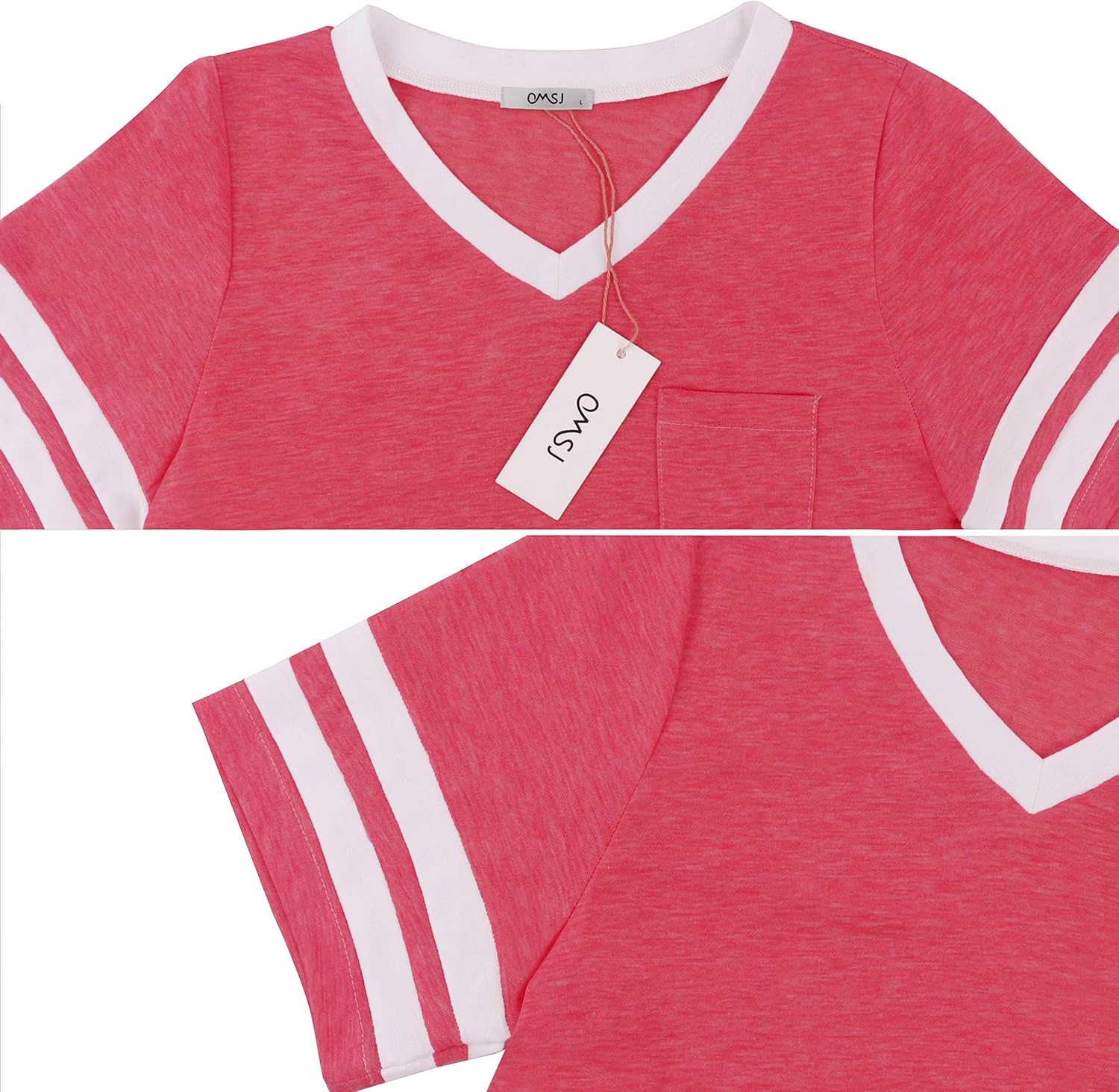 OMSJ Womens Summer Tops Casual Short/Long Sleeve T-Shirts - Image 4