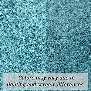 CHEZARTEMIS Luxury Quick Dry Non-Slip Bathroom Rugs20'' x 30'' Blue Highly Absorbent Washable and Ultra Soft, Extra Thick Fluffy Bath Mats for Shower/Kitchen/Bathtub Floor