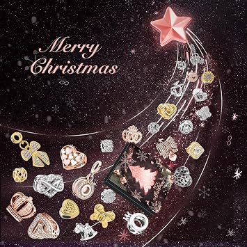 2025 Advent Calendar Christmas for Women, Jewelry Advent Calendar,Fashion Bracelet Necklace Ring Earrings, 24 Days Countdown Holiday, Christmas Surprise for Wife