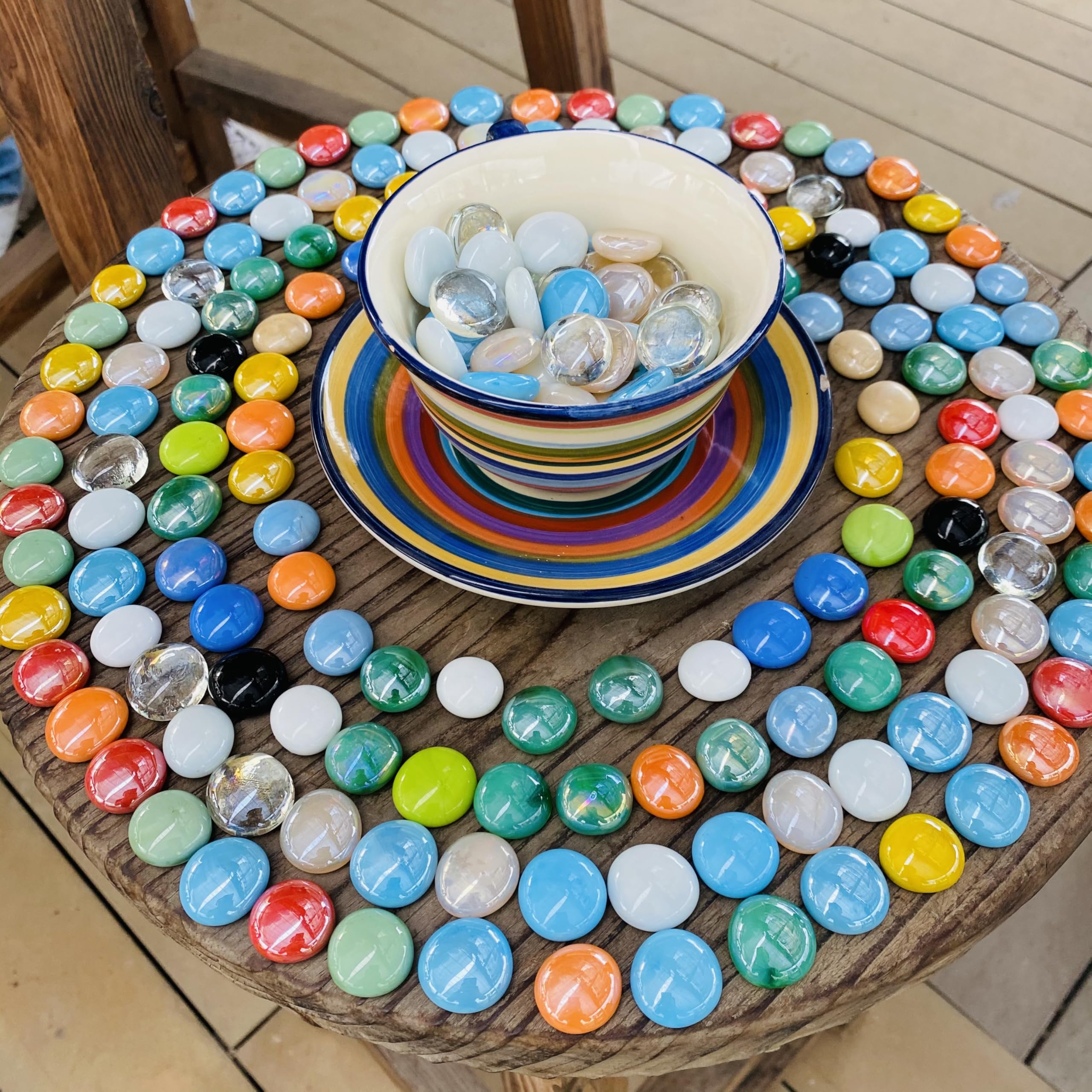 Piedras preciosas de cristal de colores de 2 libras para rellenar jarrones, dispersos de mesa, artes de resina, arreglos florales, peceras, mosaicos de manualidades, bola de jardín,