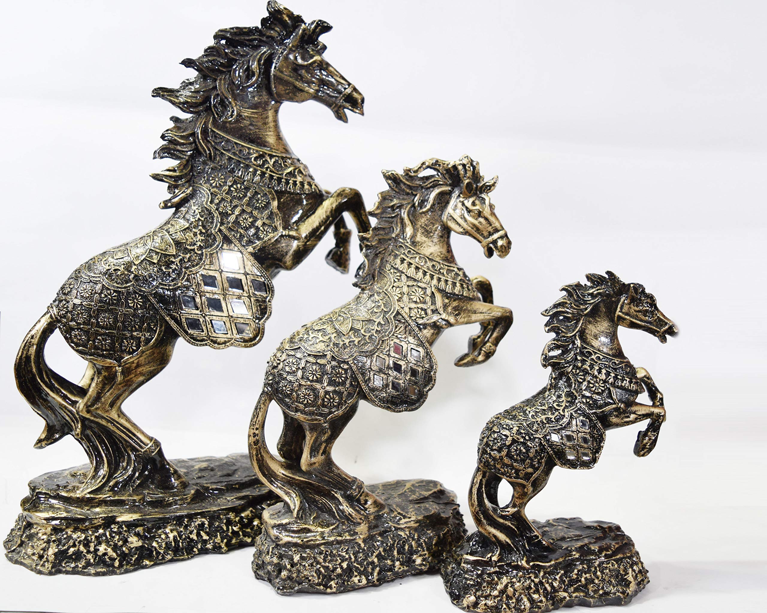 Golden Horse Statue - Wealth & Success Decor -15
