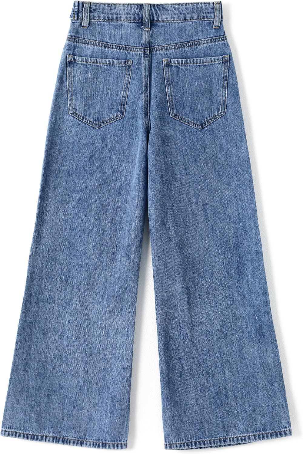 KIDSCOOL SPACE Girls Wide-Leg Jeans,Little Big Girl Baggy Denim Pants - Image 2