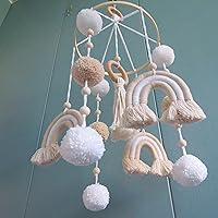 Vista 6 de Móvil neutral del bebé del arco iris del boho para la decoración móvil del cuarto de la cuna