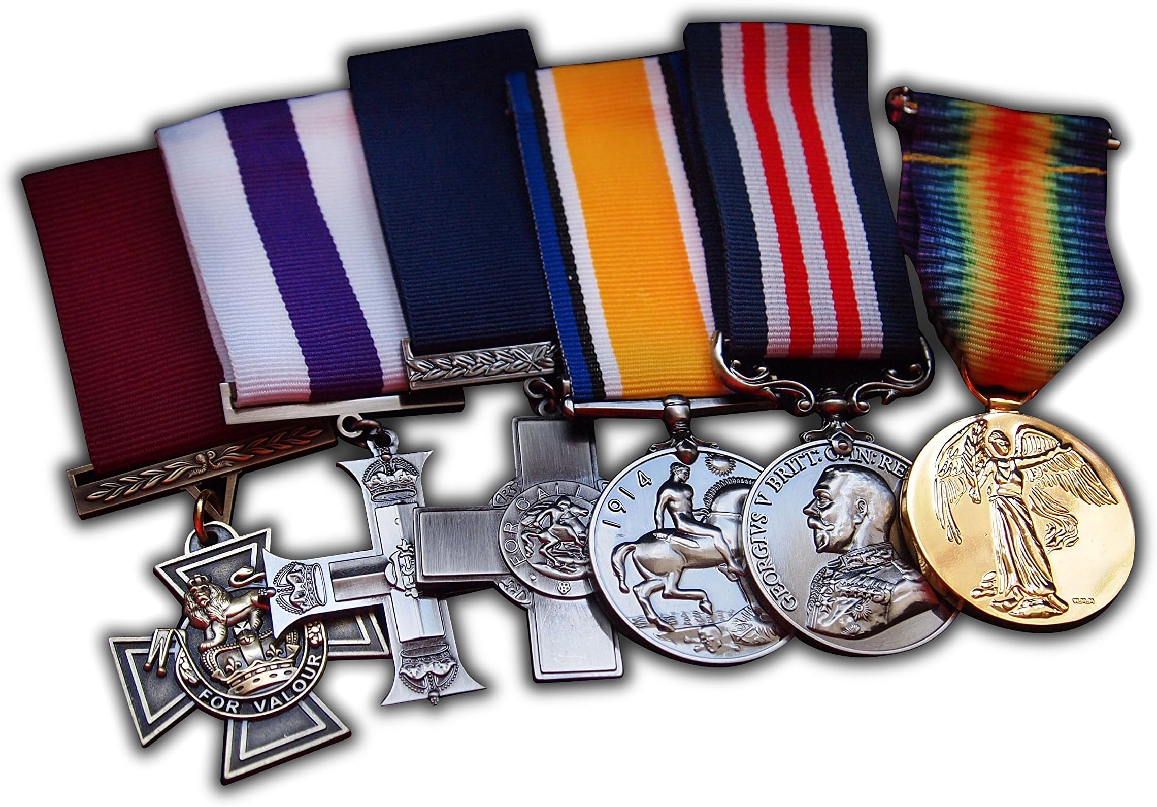 British Top Military Medal Group Set 6x Awards For I RAF I NAVY I RM I SBS I PARA I ARMY Repro - Victoria Cross Military Cross George Cross British war Medal Bravery in the Field & Victory medal