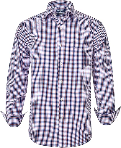 Miniatura 4 de Year In Year Out Camisa de vestir sin arrugas para hombre, ajuste regular, manga larga, resistente a las arrugas