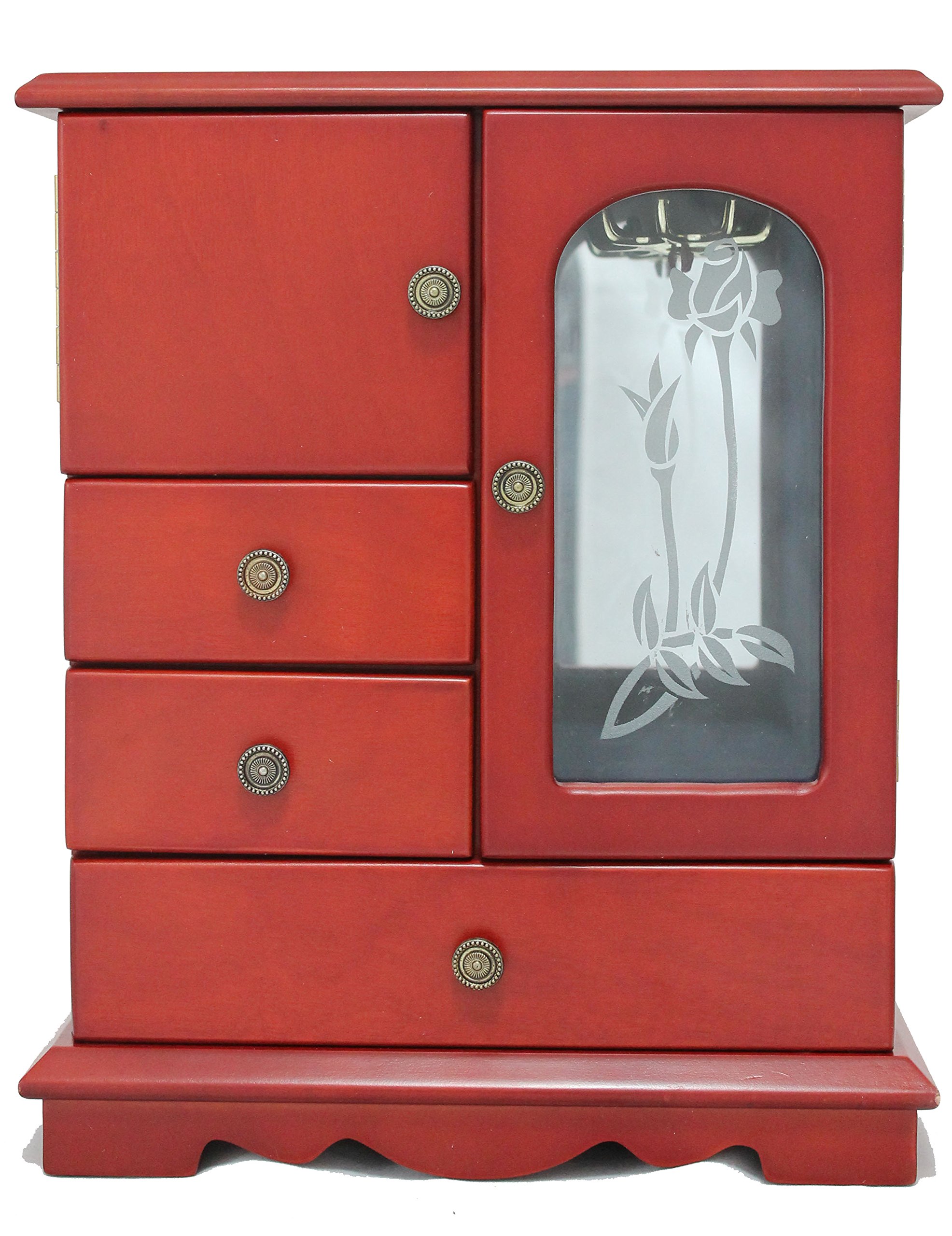 Margorie 4-Drawer, Table-Top, Wardrobe Jewelry Box