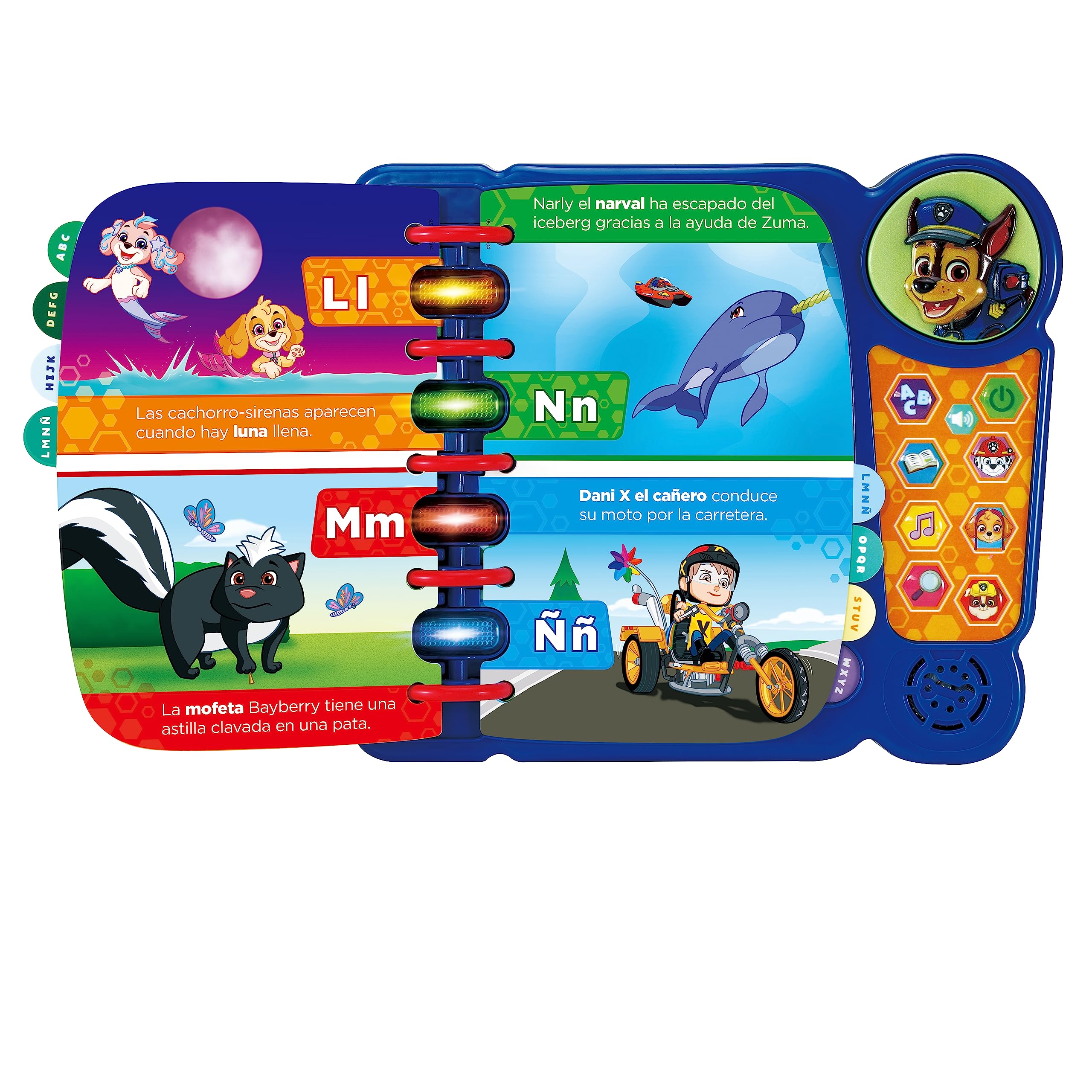 VTech - El Gran Libro Interactivo de la Patrulla Canina, Juguete Educativo para niños +3 años, Aprende el Alfabeto, Música, Juegos, Versión ESP