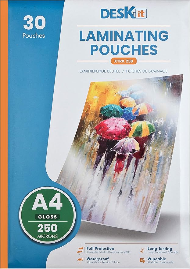 Kit Fogli Per Laminatrice HP - Formati A4, A5, A6 E Biglietti Da Visita, 80 Micron, 100 Fogli Totali - Foto 7