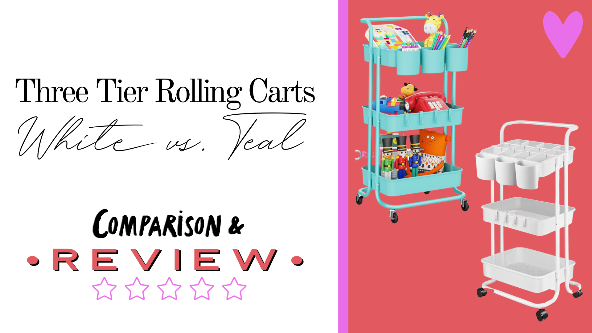 #thisorthat Three Tier Rolling Carts Comparison and Review