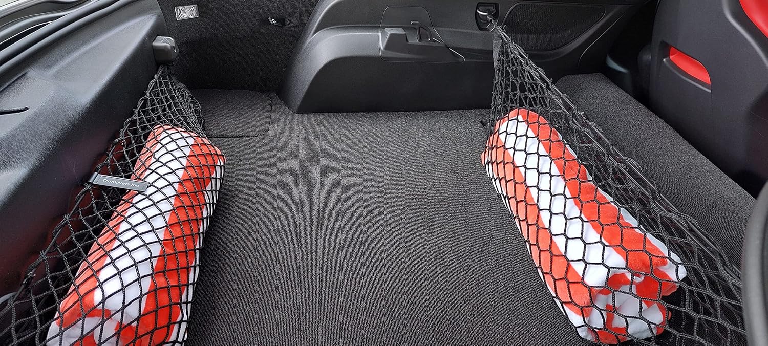 Envelope Style Trunk Mesh + Behind Seat Cargo Net for Chevrolet Corvette C7 2014-2019 - Car Accessories - Premium Trunk Organizer and Storage - Vehicle Carrier Organizer for Chevy Corvette C 7