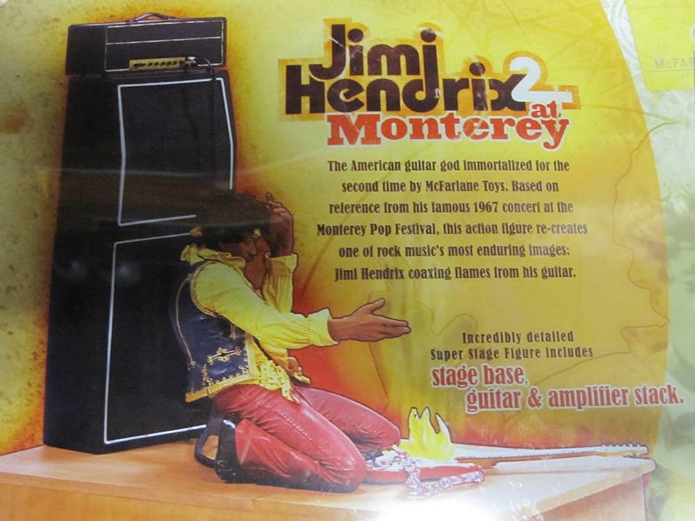 Jimi Hendrix「2 at Monterey フィギュア」未開封！ McFARLANE TOYS JIMI HENDRIX 2 AT MONTEREY ACTION FIGURE WITH
